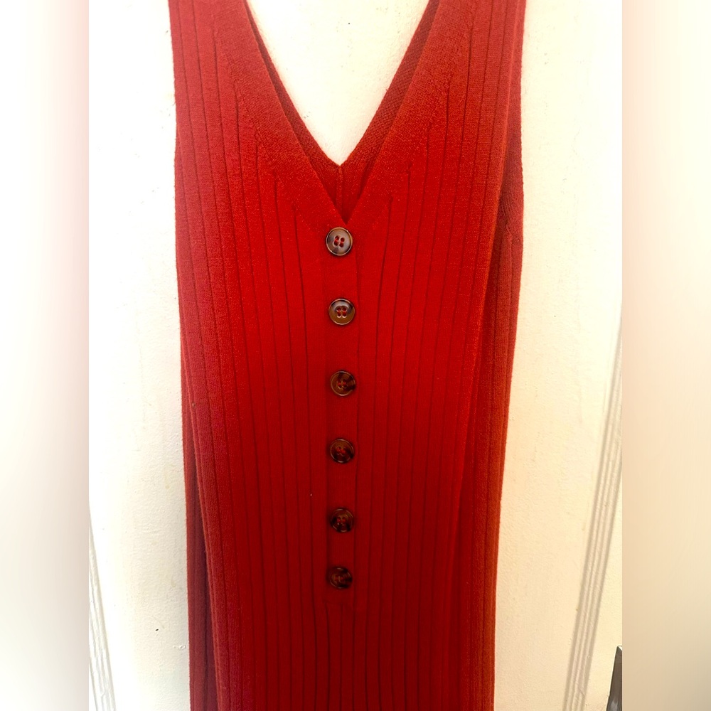 Burnt orange lightweight jumpsuit